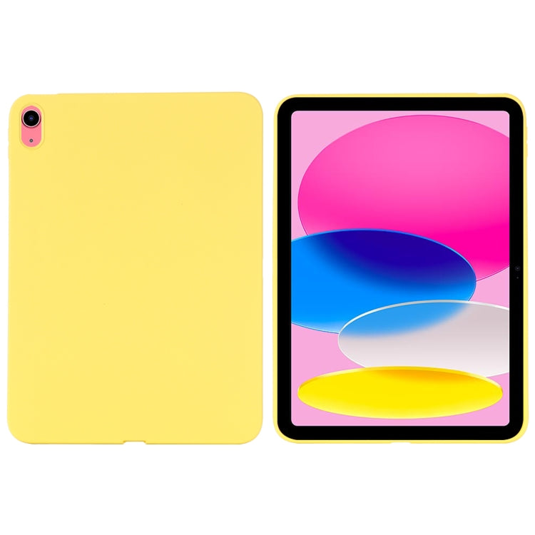 Solid Color Liquid Silicone Dropproof Full Coverage Tablet Case, For iPad 10th Gen 10.9 2022
