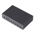 10 in 1 65W QC3.0 USB Smart Fast Charger, US Plug, UK Plug, AU Plug