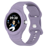 Leather Texture Silicone Integrated Watch Band, For Google Pixel Watch