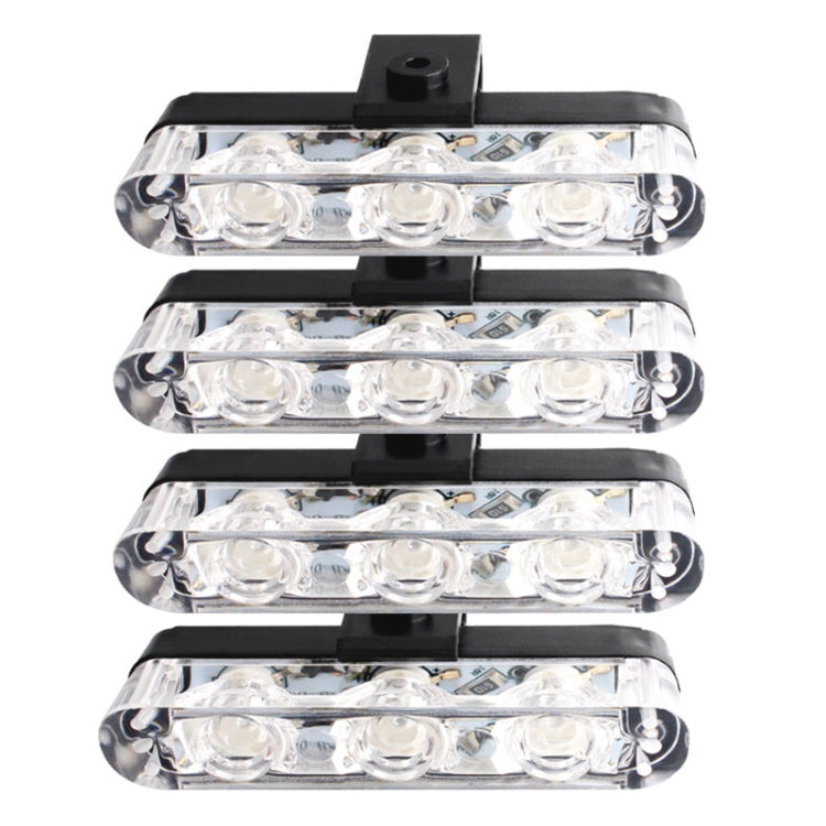 4 in 1 Car 12LEDs Grille Flash Lights Warning Lights with Wireless Remote Control, Red, Red White, Red Blue, Yellow, Yellow White, Blue, Blue White, White