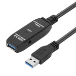 كابل تمديد USB 3.0 من ذكر إلى أنثى لنقل البيانات بسرعة فائقة، الطول: 10 م، 10 م