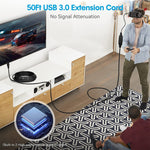 كابل تمديد USB 3.0 من ذكر إلى أنثى لنقل البيانات بسرعة فائقة، الطول: 10 م، 10 م