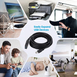 كابل تمديد USB 3.0 من ذكر إلى أنثى لنقل البيانات بسرعة فائقة، الطول: 10 م، 10 م