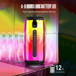 HOPESTAR P49 Tone Pulse RGB Light Waterproof Bluetooth Speaker, P49(Black), P49(Grey), P49(Blue)