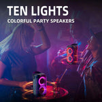 HOPESTAR Party200 mini Portable Tone Pulse RGB Light Bluetooth Speaker, Party200 mini