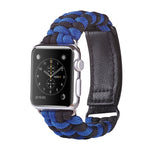 Paracord Plain Weave Hook And Loop Fastener Nylon Watch Band, For Apple Watch Series 8&7 41mm / SE 2&6&SE&5&4 40mm, For Apple Watch Ultra 49mm / Series 8&7 45mm / SE 2&6&SE&5&4 44mm