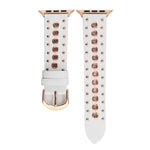 Punk Rivet Genuine Leather Watch Band, For Apple Watch Series 7 41mm / 6 & SE & 5 & 4 40mm, For Apple Watch Ultra 49mm / Series 8&7 45mm / SE 2&6&SE&5&4 44mm