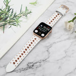 Punk Rivet Genuine Leather Watch Band, For Apple Watch Series 7 41mm / 6 & SE & 5 & 4 40mm, For Apple Watch Ultra 49mm / Series 8&7 45mm / SE 2&6&SE&5&4 44mm