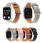Solid Color Genuine Leather Watchband, For Apple Watch Series 7 41mm / 6 & SE & 5 & 4 40mm / 3 & 2 & 1 38mm, For Apple Watch Series 7 45mm / 6 & SE & 5 & 4 44mm / 3 & 2 & 1 42mm