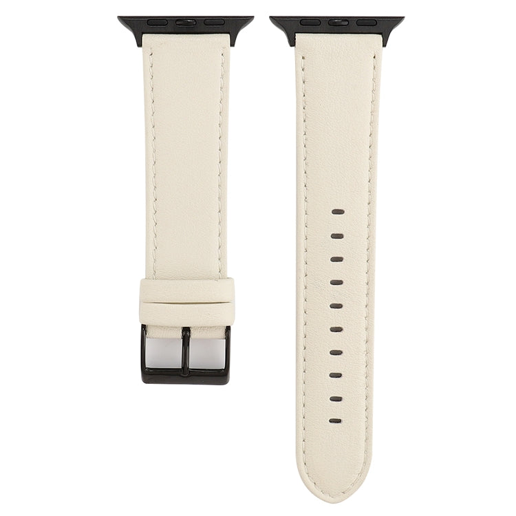 Cowhide Texture Leather Watchband, For Apple Watch Series 8&7 41mm / SE 2&6&SE&5&4 40mm / 3&2&1 38mm, For Apple Watch Series 7 45mm / 6 & SE & 5 & 4 44mm / 3 & 2 & 1 42mm, For Apple Watch Series 7 41mm / 6 & SE & 5 & 4 40mm / 3 & 2 & 1 38mm            ...