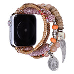 Beaded Posey Wings Bracelet Watch Band, For Apple Watch Series 8&7 45mm / SE 2&6&SE&5&4 44mm, For Apple Watch Series 8&7 41mm / SE 2&6&SE&5&4 40mm