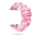 Plaid Pattern Cloth + Stainless Steel Hair Ring Watchband, For Apple Watch Series 7 41mm / 6 & SE & 5 & 4 40mm / 3 & 2 & 1 38mm, For Apple Watch Series 7 45mm / 6 & SE & 5 & 4 44mm / 3 & 2 & 1 42mm