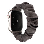 Cloth + Stainless Steel Hair Ring Watchband, For Apple Watch Series 7 41mm / 6 & SE & 5 & 4 40mm / 3 & 2 & 1 38mm, For Apple Watch Series 7 45mm / 6 & SE & 5 & 4 44mm / 3 & 2 & 1 42mm, For Apple Watch Series 8&7 41mm / SE 2&6&SE&5&4 40mm / 3&2&1 38mm  ...