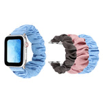 Cloth + Stainless Steel Hair Ring Watchband, For Apple Watch Series 7 41mm / 6 & SE & 5 & 4 40mm / 3 & 2 & 1 38mm, For Apple Watch Series 7 45mm / 6 & SE & 5 & 4 44mm / 3 & 2 & 1 42mm, For Apple Watch Series 8&7 41mm / SE 2&6&SE&5&4 40mm / 3&2&1 38mm  ...