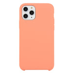 For iPhone 11 Solid Color Solid Silicone  Shockproof Case (Hibiscus Pink), For iPhone 11 Pro Max