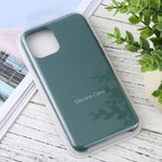 For iPhone 11 Solid Color Solid Silicone  Shockproof Case (Hibiscus Pink), For iPhone 11 Pro Max
