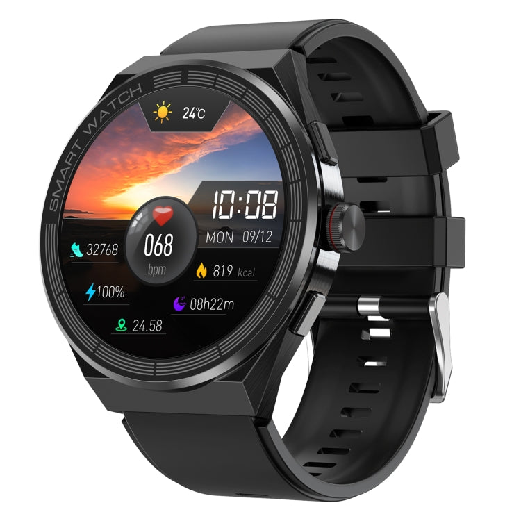 BM01 1.45 inch Silicone Band IP68 Waterproof Smart Watch Support Bluetooth Call / NFC, Silicone Band (Silver), Silicone Band (Black)