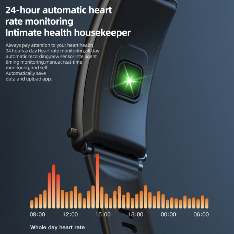 K50+ 0.96 inch Leather Band Earphone Detachable Life Waterproof Smart Watch Support Bluetooth Call, Leather Band (Black)