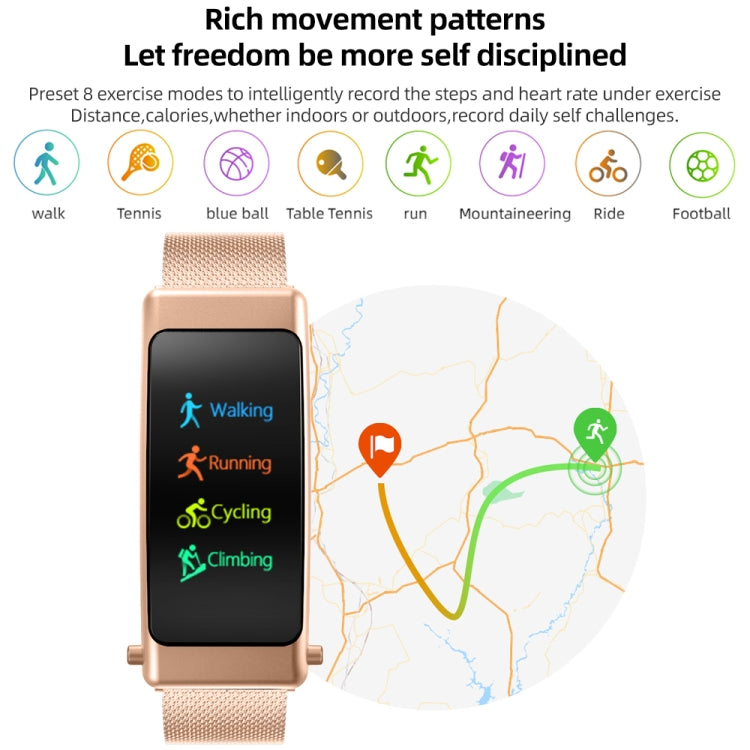 K50+ 0.96 inch Leather Band Earphone Detachable Life Waterproof Smart Watch Support Bluetooth Call, Leather Band (Black)