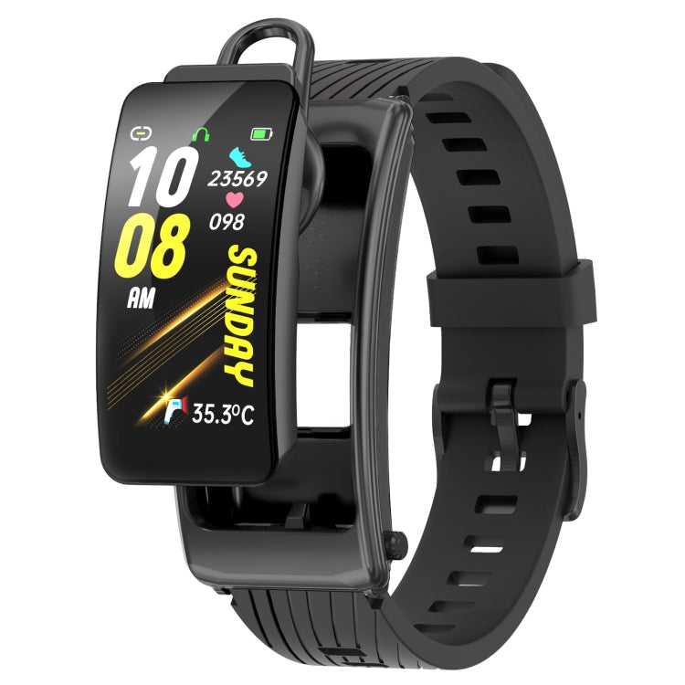 Montre connectée K20 avec bracelet en silicone de 1,14 pouce, oreillettes détachables, étanche et compatible avec les appels Bluetooth.