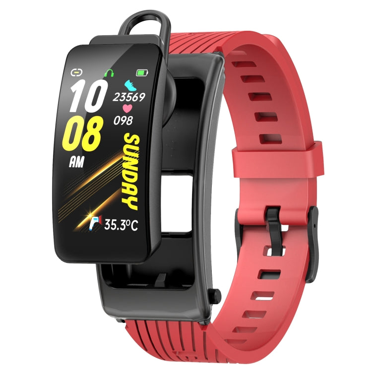 Montre connectée K20 avec bracelet en silicone de 1,14 pouce, oreillettes détachables, étanche et compatible avec les appels Bluetooth.