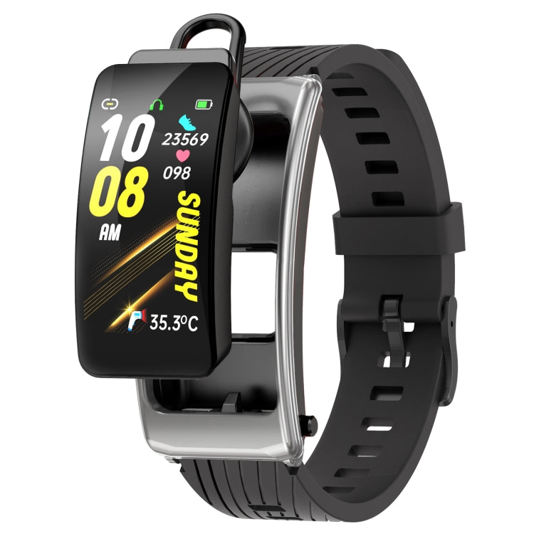 Montre connectée K20 avec bracelet en silicone de 1,14 pouce, oreillettes détachables, étanche et compatible avec les appels Bluetooth.