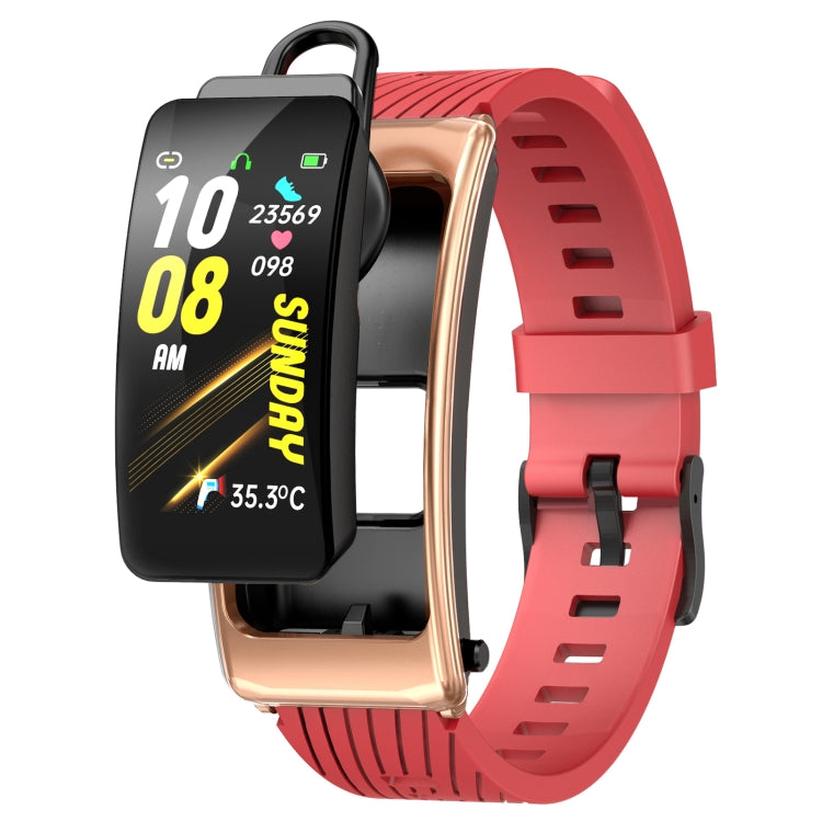 Montre connectée K20 avec bracelet en silicone de 1,14 pouce, oreillettes détachables, étanche et compatible avec les appels Bluetooth.