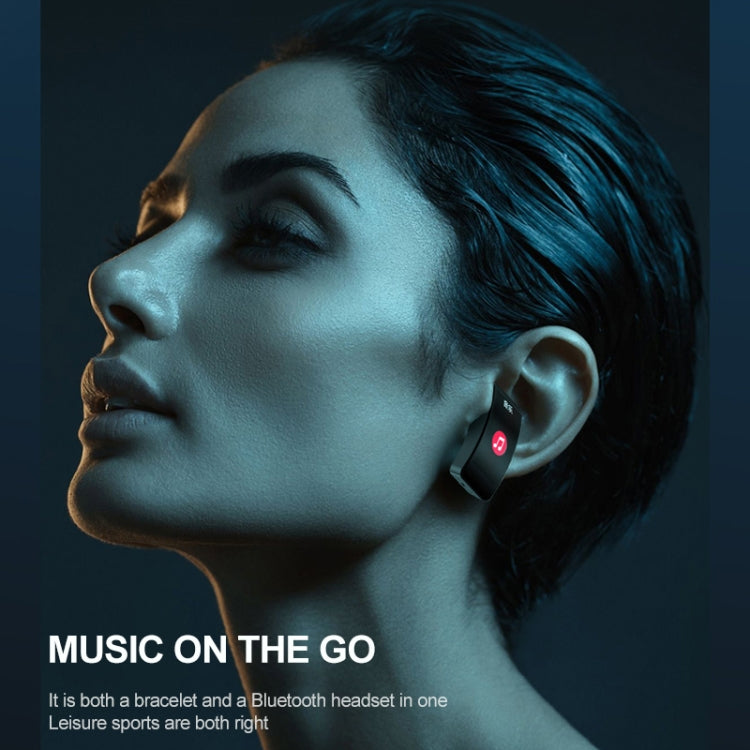 Montre connectée K20 avec bracelet en silicone de 1,14 pouce, oreillettes détachables, étanche et compatible avec les appels Bluetooth.