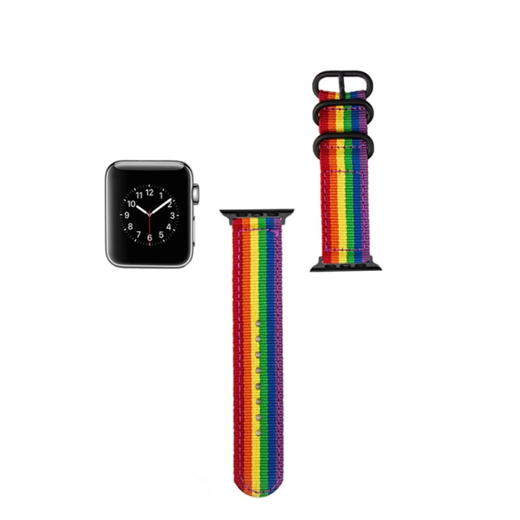 Black Buckle Canvas Watch Band, For Apple Watch Series 8&7 41mm, For Apple Watch Series 8&7 45mm