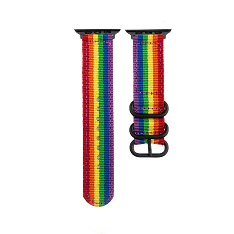 Black Buckle Canvas Watch Band, For Apple Watch Series 8&7 41mm, For Apple Watch Series 8&7 45mm