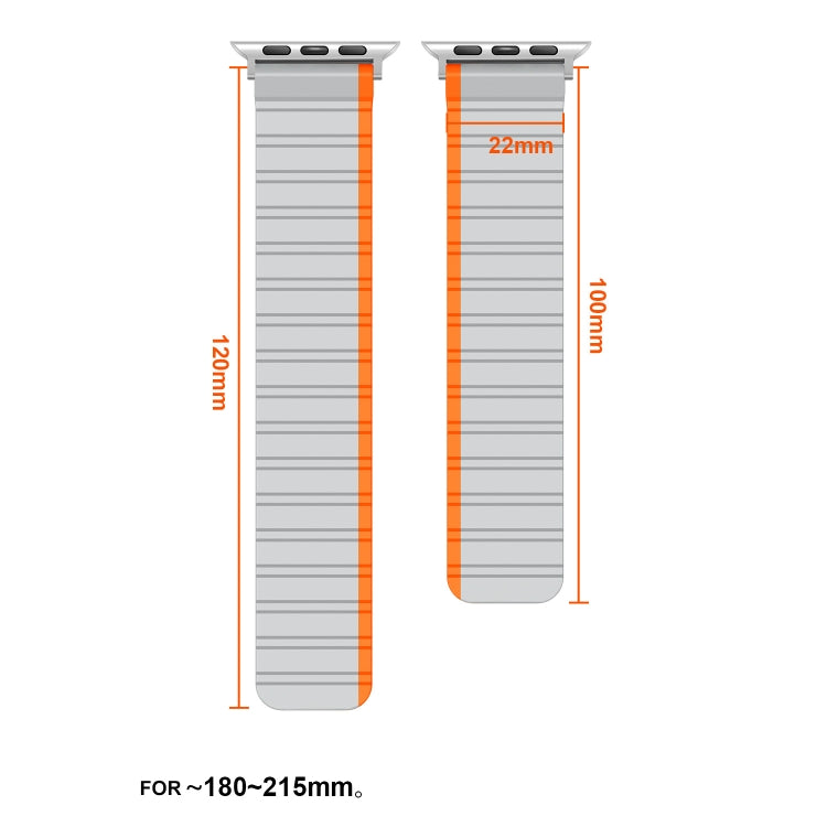 Smart Magnetic Silicone Watch Band, For Apple Watch Series 8&7 41mm, For Apple Watch Series 8&7 45mm