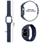 Silicone Integrated Frame Watch Band, For Apple Watch Series 8&7 41mm / SE 2&6&SE&5&4 40mm, For Apple Watch Ultra 49mm, For Apple Watch Series 8&7 45mm / SE 2&6&SE&5&4 44mm