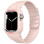 Silicone Integrated Frame Watch Band, For Apple Watch Series 8&7 41mm / SE 2&6&SE&5&4 40mm, For Apple Watch Ultra 49mm, For Apple Watch Series 8&7 45mm / SE 2&6&SE&5&4 44mm