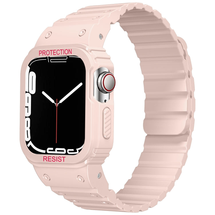 Silicone Integrated Frame Watch Band, For Apple Watch Series 8&7 41mm / SE 2&6&SE&5&4 40mm, For Apple Watch Ultra 49mm, For Apple Watch Series 8&7 45mm / SE 2&6&SE&5&4 44mm