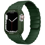 Silicone Integrated Frame Watch Band, For Apple Watch Series 8&7 41mm / SE 2&6&SE&5&4 40mm, For Apple Watch Ultra 49mm, For Apple Watch Series 8&7 45mm / SE 2&6&SE&5&4 44mm