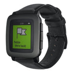 سوار ساعة من الجلد الطبيعي مشمع بالزيت، لساعات Amazfit GTR 47 مم / Pace / Stratos، لساعات Amazfit 2 Stratos، لساعات Ticwatch Pro / E2 / S2، لساعات Pebble الجيل الأول، لساعات Pebble Time