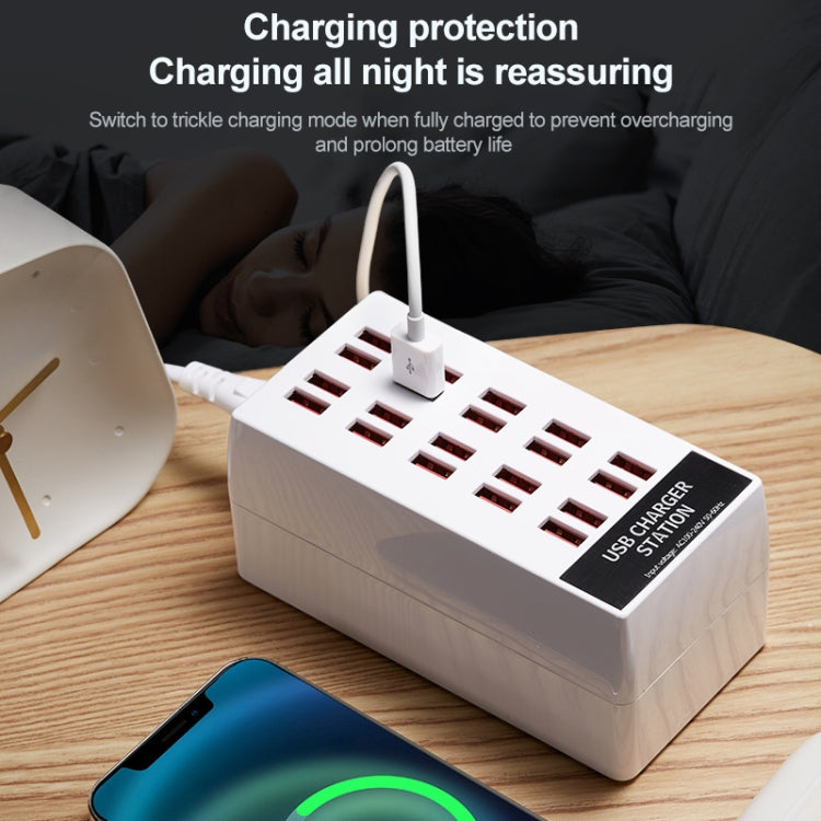 محطة شحن USB سطح مكتب بـ 20 منفذ HUB