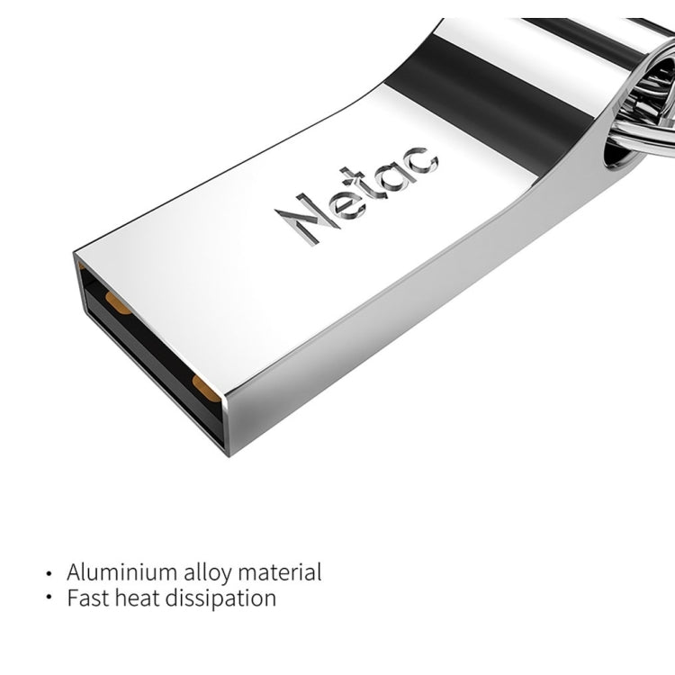 قرص USB 2.0 من الألمنيوم مع تشفير آمن Netac U275 بسعة 64 جيجابايت، 64GB
