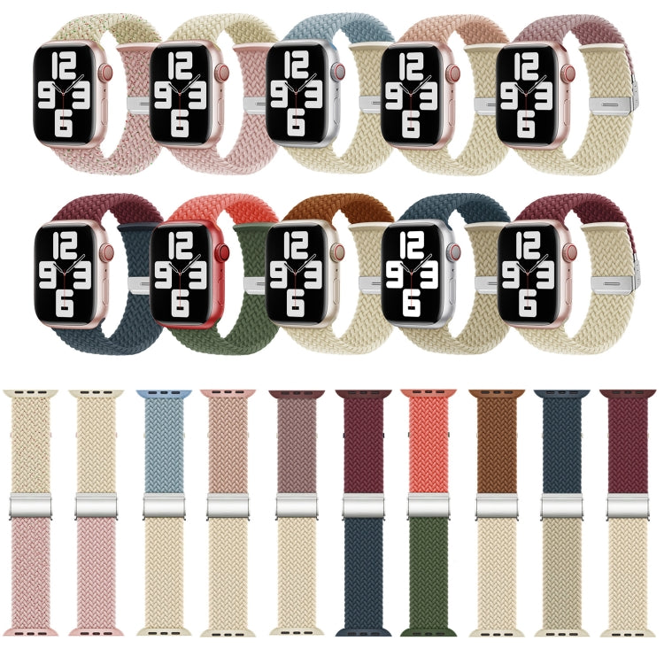 Nylon Braided Stitching Buckle Watch Band, For Apple Watch Series 8&7 41mm, For Apple Watch Series 8&7 45mm