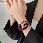 Nylon Braided Stitching Buckle Watch Band, For Apple Watch Series 8&7 41mm, For Apple Watch Series 8&7 45mm