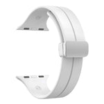 Magnetic Fold Clasp Silicone Watch Band, For Apple Watch Series 8&7 45mm, For Apple Watch Series 8&7 41mm