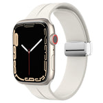 Magnetic Fold Clasp Silicone Watch Band, For Apple Watch Series 8&7 45mm, For Apple Watch Series 8&7 41mm