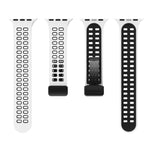 Magnetic Fold Clasp Square Holes Silicone Watch Band, For Apple Watch Series 8&7 45mm, For Apple Watch Series 8&7 41mm