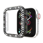 Double Row Diamonds PC Protective Case, For Apple Watch Series 6 / 5 / 4 / SE 2025 / 2023 / 2022 44mm, For Apple Watch Series 3 & 2 & 1 38mm