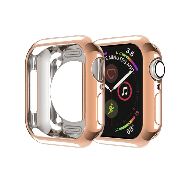Plating TPU Round Hole Hollowing Protective Case, For Apple Watch Series 6 / 5 / 4 / SE 2025 / 2023 / 2022 40mm, For Apple Watch Series 3 & 2 & 1 42mm