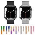 Milan Fold Buckle Metal Watch Band, For Apple Watch Series 8&7 45mm, For Apple Watch Series 8&7 41mm