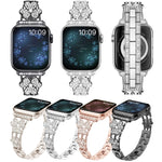3-Leaf Clover Diamond Watch Band, For Apple Watch Series 8&7 45mm, For Apple Watch Series 8&7 41mm