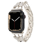 Butterfly Metal Diamond Watch Band, For Apple Watch Series 8&7 45mm, For Apple Watch Series 8&7 41mm