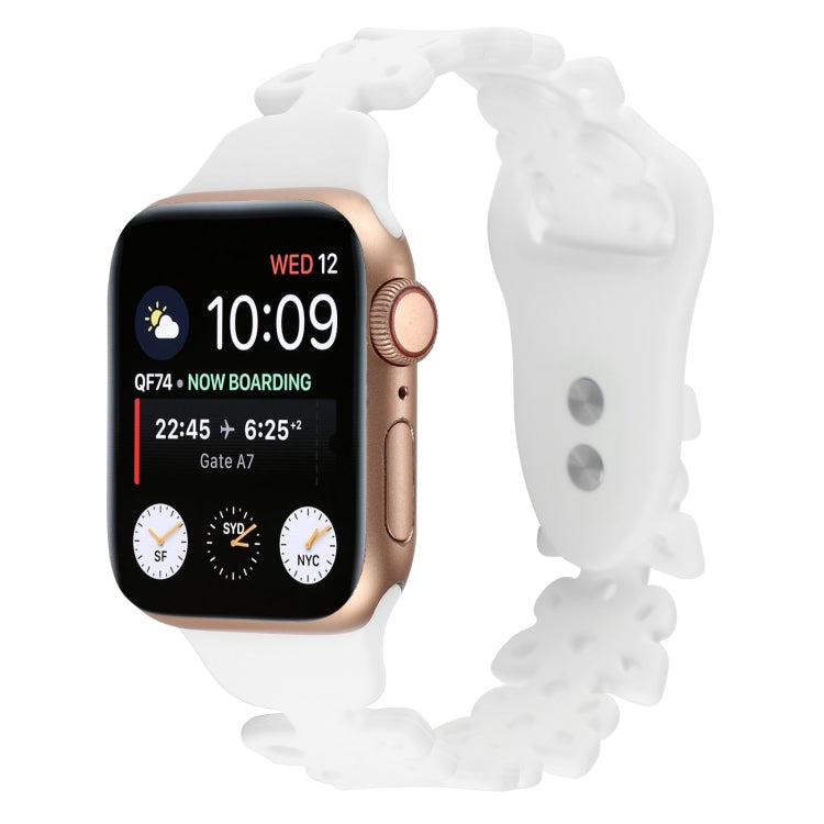 Butterfly Hollow Silicone Watch Band, For Apple Watch Series 8&7 45mm, For Apple Watch Series 8&7 41mm