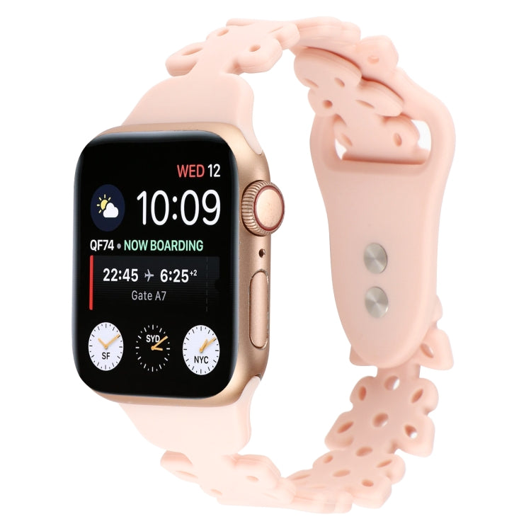 Butterfly Hollow Silicone Watch Band, For Apple Watch Series 8&7 45mm, For Apple Watch Series 8&7 41mm